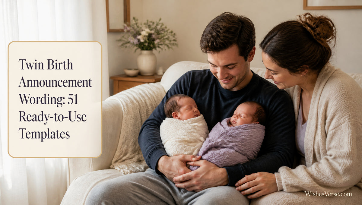 Twin Birth Announcement Wording: 51 Ready-to-Use Templates