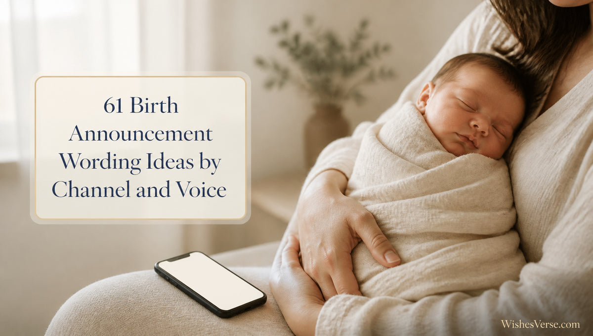 61 Birth Announcement Wording Ideas by Channel and Voice