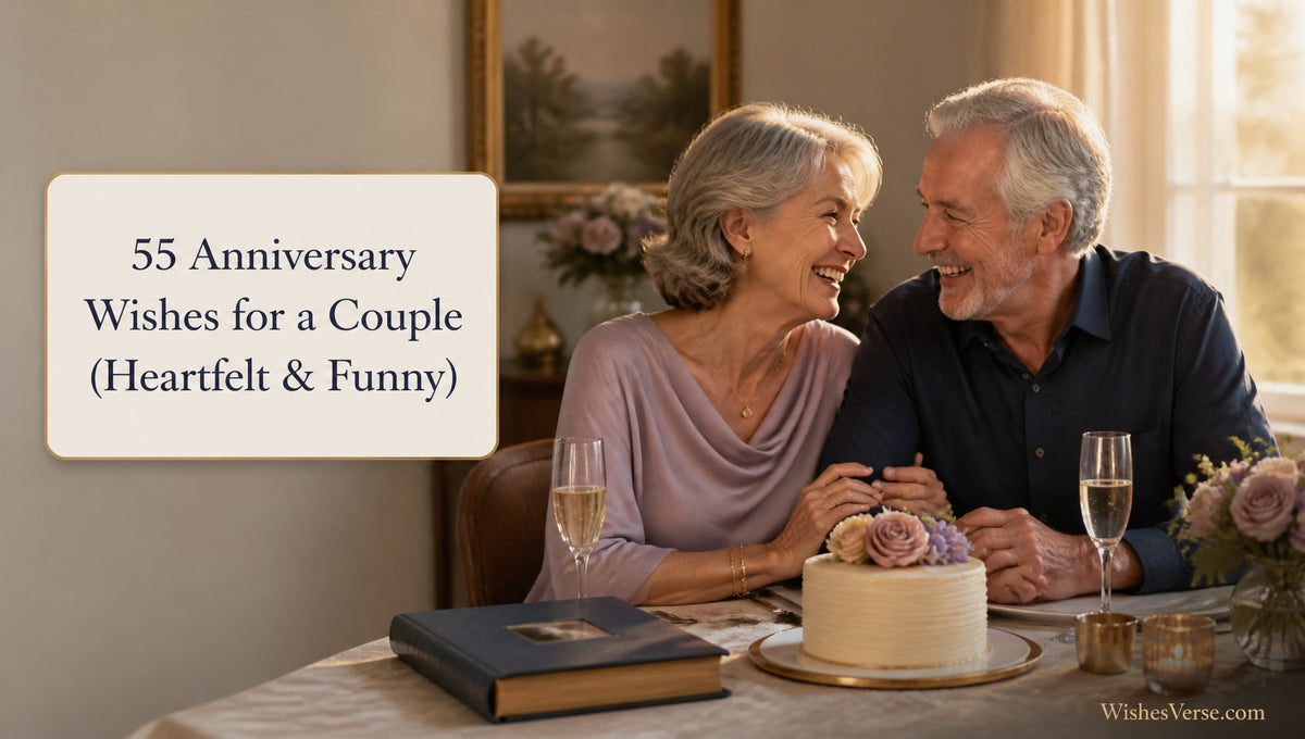 55 Anniversary Wishes for a Couple (Heartfelt & Funny)