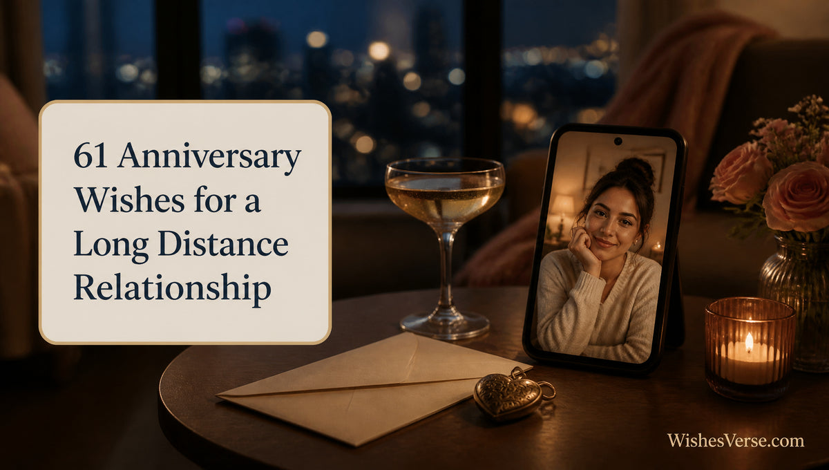 61 Anniversary Wishes for a Long Distance Relationship