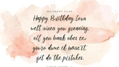 birthday wishes cousin sister