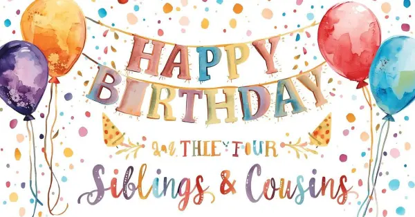 Birthday Wishes for Siblings & Cousins
