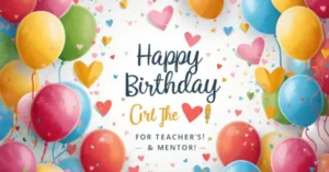 Birthday Messages for Teachers & Mentors