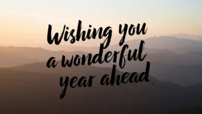 wishing you a wonderful year ahead