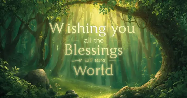 wishing you all the blessings in the world